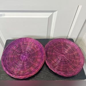 Vintage Wicker Plates